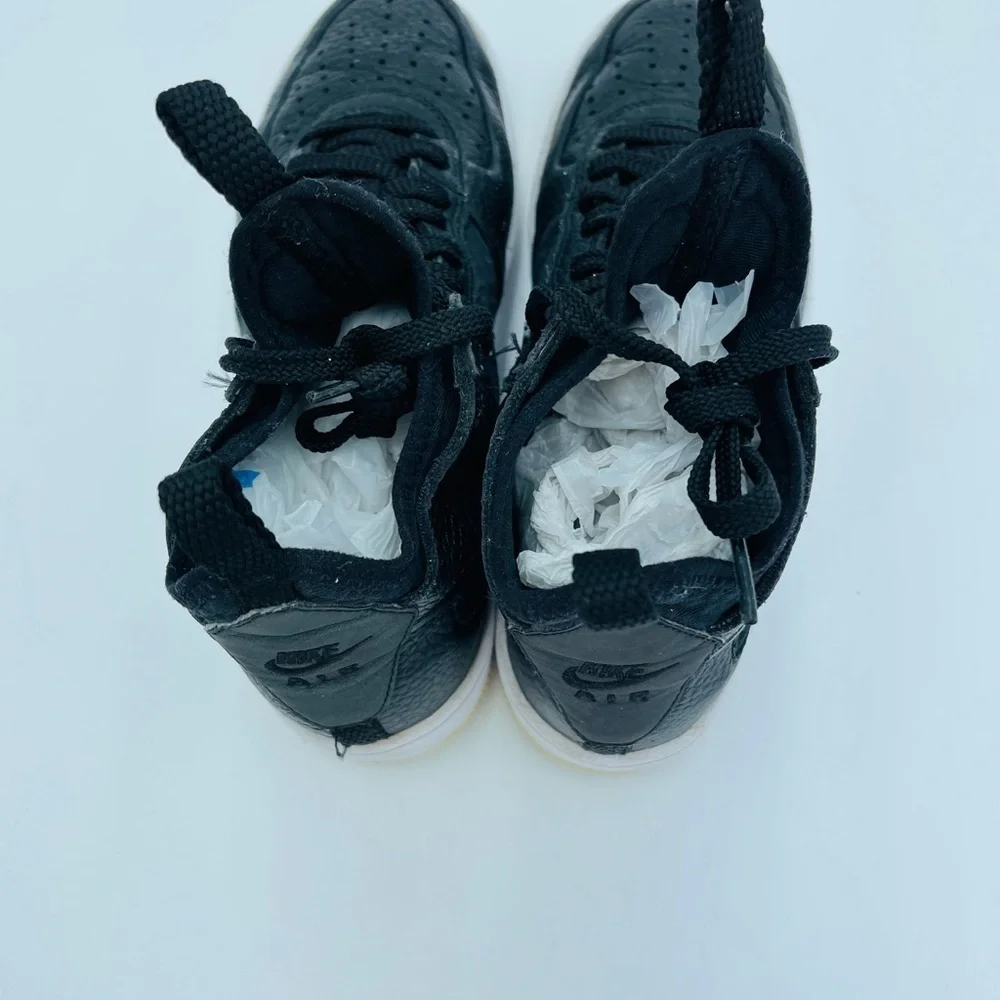 Nike Air Force 1 Leather Black Sneakers High stop 6